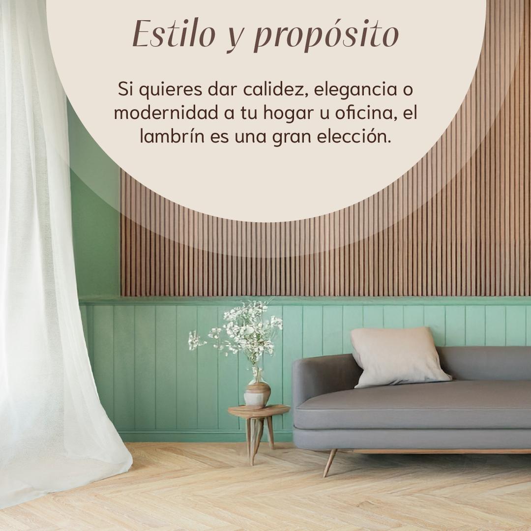 Lambrín de WPC en estancia