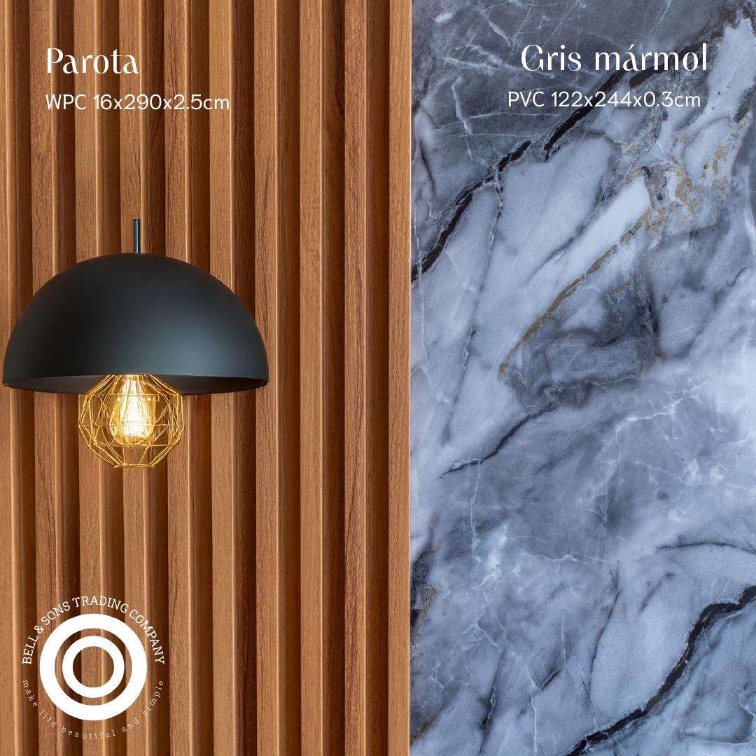 Proyecto con WPC Parota y PVC Gris Mármol